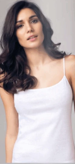 Canottiera Donna Spalla Stretta Top Cotone 100% Nottingham VS3015