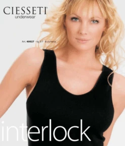 Canottiera Donna Spalla Larga Cotone Felpato Ciesseti 40027
