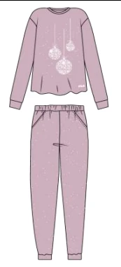 Pigiama Donna Fila 4070 Cotone Caldo Invernale