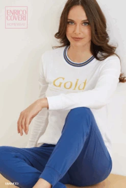 Pigiama Donna Cotone Jersey Enrico Coveri 5188 Outlet