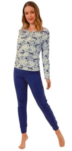 Pigiama Donna Calibrato 100% Caldo Cotone Il Granchio 6007/C