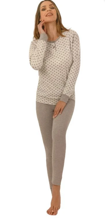Pigiama Donna Cotone Felpato Punto Milano Il Granchio 6009 4 Pigiama Donna Cotone Felpato Punto Milano Il Granchio 6009 - immagine 2