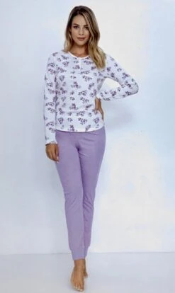 Pigiama Donna Lungo 100% Cotone Jersey Il Granchio Lady 414