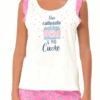 Pigiama Donna Canottiera100% Cotone MI-A-MY By Linclalor 74247 Special Price -Moda Intimo Negozio 74247