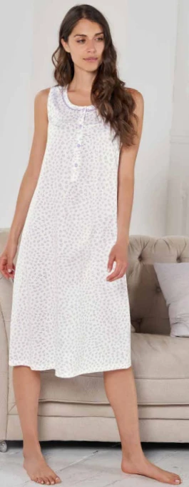 Camicia Da Notte Spalla Larga 100% Cotone Jersey Linclalor 74452 3 Camicia Da Notte Spalla Larga 100% Cotone Jersey Linclalor 74452