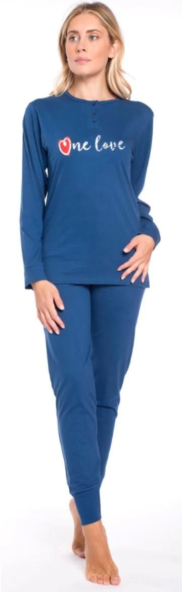 Pigiama Donna Manica Lunga 100% Cotone Karel 8109 3 Pigiama Donna Manica Lunga 100% Cotone Karel 8109