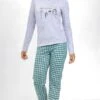 Pigiama Donna Lungo 100% Cotone Jersey Il Granchio Lady 415