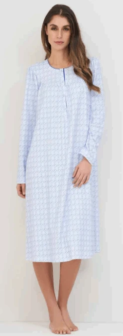 Camicia Da Notte Cotone Caldo Interlock Invernale Linclalor 92628