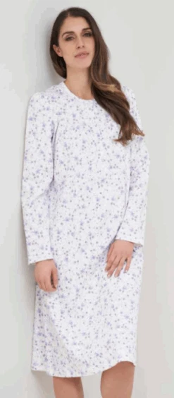 Camicia Da Notte Cotone Caldo Interlock Invernale Linclalor 92634