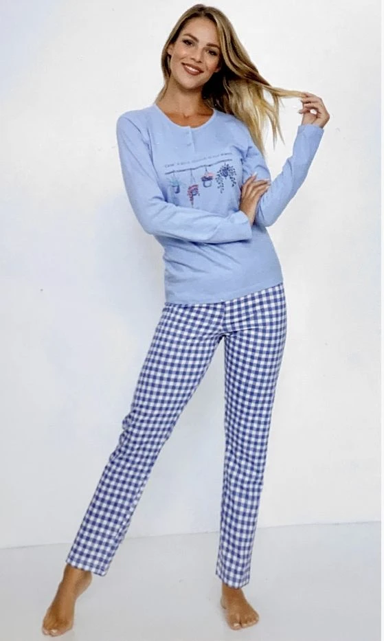 Pigiama Donna Lungo 100% Cotone Jersey Il Granchio Lady 415 4 Pigiama Donna Lungo 100% Cotone Jersey Il Granchio Lady 415 - immagine 2