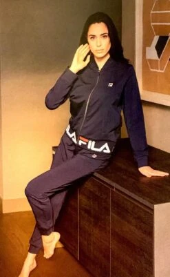 Tuta Donna Aperta Fila 4065 Cotone Felpato Invernale -Moda Intimo Negozio b4065