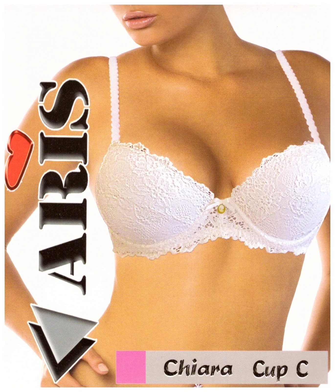 Reggiseno Balconcino Push-Up Pizzo Coppa C Aris Chiara 3 Reggiseno Balconcino Push-Up Pizzo Coppa C Aris Chiara