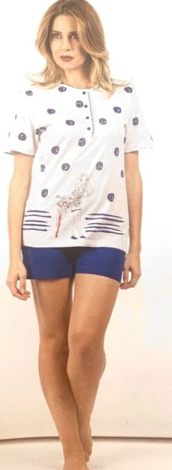 Pigiama Donna Corto Calibrato 100% Cotone Karelpiu' 4132