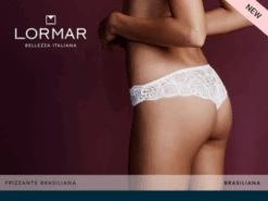 Slip Donna Brasiliana In Pizzo Senza Cuciture Lormar Frizzate