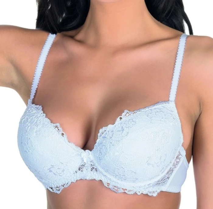 Reggiseno Balconcino Push-Up Pizzo Coppa C Aris Chiara 4 Reggiseno Balconcino Push-Up Pizzo Coppa C Aris Chiara - immagine 2