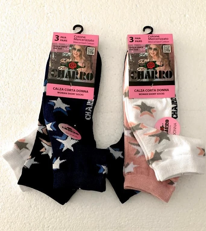 Calzino Donna Corto Cotone Mercerizzato El Charro Monia 52 3 Calzino Donna Corto Cotone Mercerizzato El Charro Monia 52