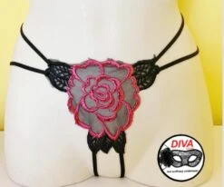 Perizoma Donna Sexy Filo Diva By Prive' Rosa Ricamata
