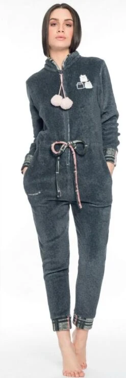 Tuta Intera Pigiama Pile Coral Fleece Pigiamiamoci 1571 Prezzo Promozionale